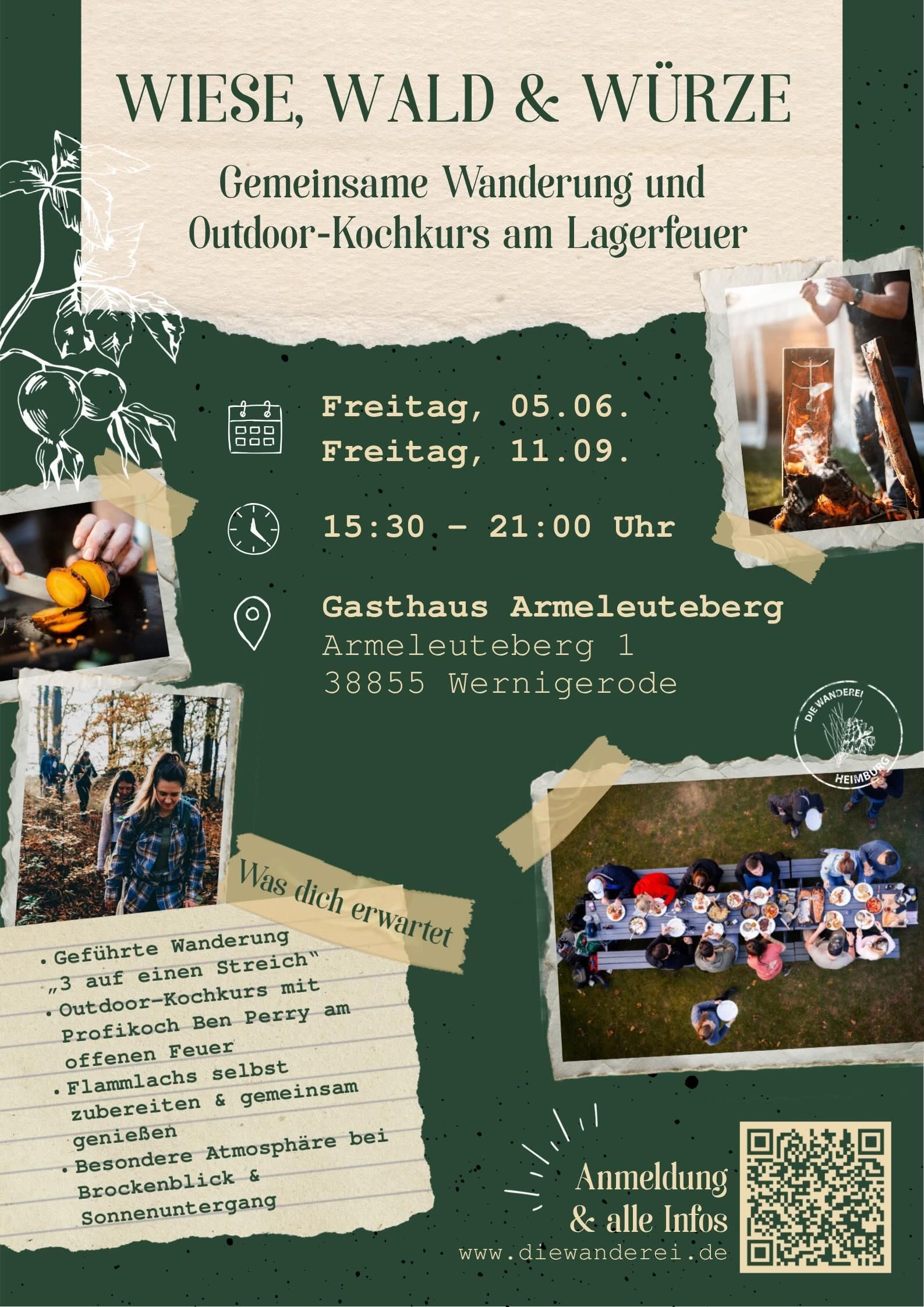 Wiese, Wald & Würze – gemeinsame Wanderung und Outdoor-Kochkurs am Lagerfeuer